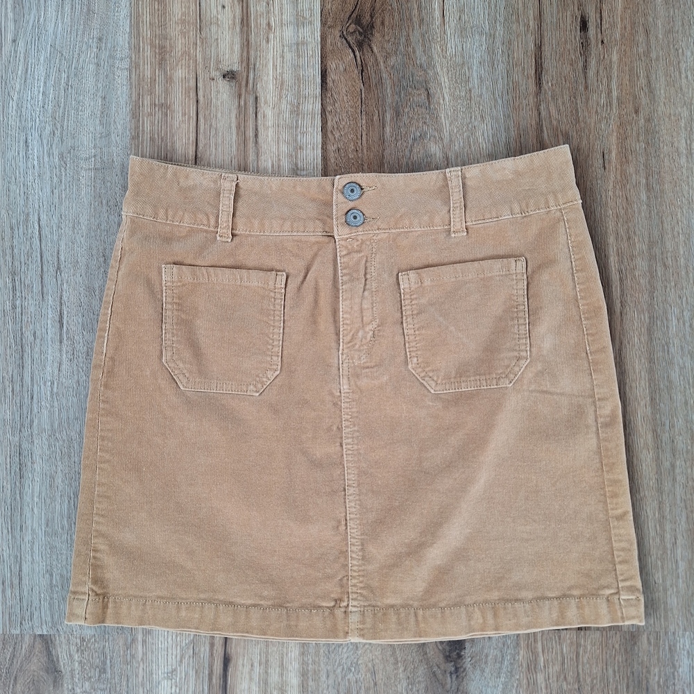 Wallflower Women's Corduroy Mini Skirt Jr Size 11 Indie Grunge 90's Retro Tan